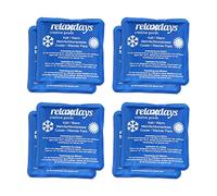Relaxdays Ghiaccio Gel Termico, Set 8 Sacchetti Multiuso, 11 x 11 cm, Terapia Caldo Freddo, Cuscinetti Refrigeranti, Blu