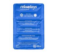 Relaxdays Ghiaccio Gel Termico, Terapia Caldo Freddo, 25 x 36 cm, Cuscinetto Refrigerante Riutilizzabile, Soccorso, Blu, Poliestere