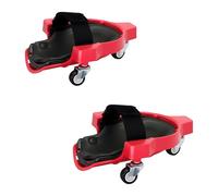 Relaxdays Ginocchiere con rotelle, Protezione articolare Fino a 100 kg, 22x29,5 cm, Rosse