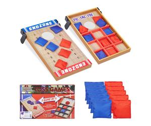 Relaxdays Gioco 2 in 1 Cornhole & Tic Tac Toe