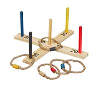 Relaxdays Gioco del lancio degli anelli in legno