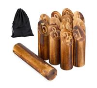 Relaxdays Gioco di scacchi vichinghi Kubb in legno