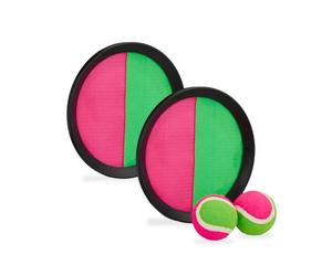 Relaxdays Gioco racchette adesive da spiaggia