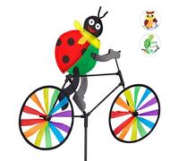 Relaxdays Girandola con Coccinella, Puntale Decorativo, per Bambini, da Balcone e Terrazza, H: 85 cm, Colorato
