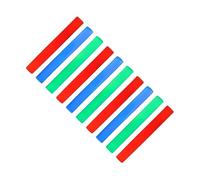 Relaxdays Glow Stick, Set da 10 Bastoni a LED Luminosi, 6 Effetti di Luce, Bastoncini in Gommapiuma, L: 40 cm, Bianco