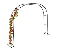 Arco Rose Rampicanti HLP: 210x280x40 cm Metallo Nero Sostegno Piante Giardino