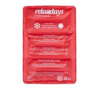 Relaxdays Ghiaccio Gel Termico, Terapia Caldo Freddo, 25x36 cm, Cuscinetto Refrigerante Riutilizzabile, Soccorso, Rosso