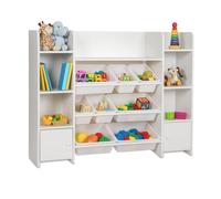 Relaxdays Grande scaffale per bambini con 8 box