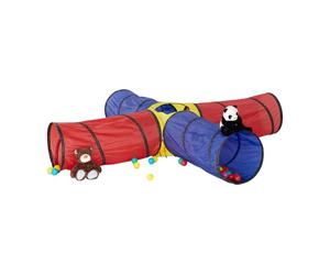 Relaxdays Grande tunnel per bambini con 4 tubi