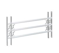 Relaxdays Grate per Finestre Antiscasso, 450x1000-1500 mm, Estensibili, Acciaio Robusto, Inferriate di Sicurezza, Grigio