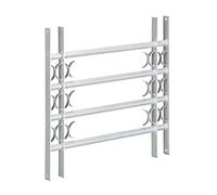 Relaxdays Grate per Finestre Antiscasso, 600x700-1050 mm, Estensibili, Acciaio Robusto, Inferriate di Sicurezza, Grigio