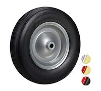 Relaxdays Grigio Ruota per carriola 4.80 4.00-8 in Gomma Piena cerchione di Acci