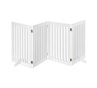 Relaxdays Griglia di Sicurezza per Cani, Regolabile, Divisorio per Bambini, Camino & Stufa, MDF, 70x206,5 cm, Bianco