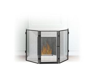 Relaxdays Griglia parascintille camino in metallo