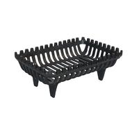 Relaxdays Griglia per Camino, braciere, HLP: 18 x 46 x 31 cm, Robusta, Pesante, ghisa, Nera, Culle