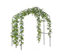 Relaxdays griglia per Piante rampicanti in Metallo antiruggine, Rete con Accessori, 240x190x180 cm, Nero