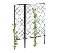 (TG. 122 x 33 x 1 cm) Relaxdays Griglia per Rampicanti, Set da 3 Pannelli da Pia