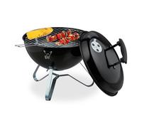 Barbecue Sfera Ø 37 cm Griglia Portatile Viaggio Campeggio Giardino Coperchio