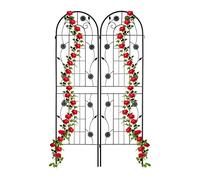 Grigliati per rampicanti in metallo Pannelli decorativi da giardino 2 pz.