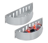 Set da 2 griglie per carbone Cestelli porta carbonella Piastra raccogli brace