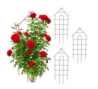 Relaxdays Griglie per rampicanti, Set da 4, 81 x 34 cm, Metallo, Supporto Piante e Rose, Giardino