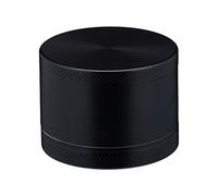 Relaxdays Grinder, 4 Parti, Setaccio, Raccogli Polvere, Spatola, Coperchio Magnetico, Macinino, ∅: 5 cm, Nero