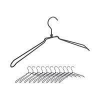 Relaxdays Grucce Appendiabiti in Set da 12, per Camicie, Giacche, Camicie, Design Industrial, Metallo, L: 45 cm, Nere