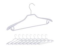 Relaxdays Grucce per Completi, Set da 10, Spalline Larghe Antiscivolo Stampelle con Rivestimento in Gomma, Grigio Chiaro