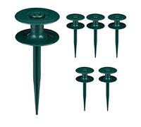 Relaxdays Guida per Tubo, Supporti d'Ancoraggio per Tubi da Giardino, Irrigazione, con Piedi Appuntiti, HD 24x9cm, Verde