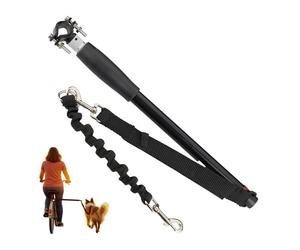 Relaxdays Guinzaglio nero per cani da bicicletta