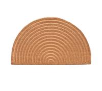 Relaxdays Halbrunde Fußmatte Regenbogen Zerbino in Cocco, semicircolare, Arcobaleno, 75 x 45 cm, per Interni ed Esterni, Antiscivolo, 70% 30% plastica, Marrone