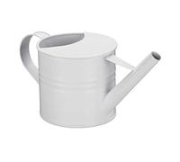 relaxdays Innaffiatoio, 1,3 Litri, Annaffiatoio Piccolo per Piante, Decorazione Home, Vaso in Metallo, Vintage, Bianco