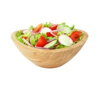 Relaxdays Insalatiera, bambù, Ovale, H x L x P: 12 x 29 x 27,5 cm, Ciotola per servire Insalata, Snack, Frutta, Naturale, 12 x 29 x 27.5 cm