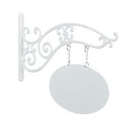 Relaxdays Insegna personalizzabile bianca da porta