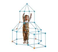 Relaxdays Kit Costruzioni per Bambini, 85 pz, Tenda Gioco, Casetta Interno o Esterno, Castello Giocattolo DIY, Colorato