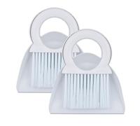 Set 2 Spazzole Raccogli Briciole Cucina Campeggio Paletta Scopetta Casa Plastica