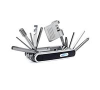 Relaxdays Kit Riparazione Bici, Set Attrezzi Multiuso per Bicicletta, HLP 2,5x9x4,5 cm, Accessori Manutenzione, Nero Unisex-Adulto, Argento, H x L x P: 2,5 x 9 x 4,5 cm