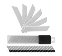 Relaxdays Lame di Ricambio per Taglierino da 18 mm, Set 300, Cutter Blades, 7 Segmenti, Extra Affilate, Acciaio, Argento