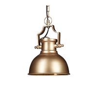 Relaxdays Lampada a sospensione stile industrial look retro shabby per sala da pranzo, LED, E27, lampadario Ø 21 cm, oro