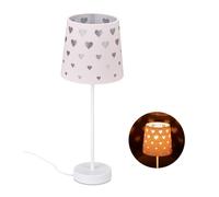 Relaxdays Lampada da comodino per bimbi con cuori