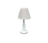 Relaxdays Lampada da Scrivania E27, 40 W, Bianco, 23 x 23 x 45 cm