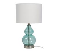 Relaxdays Lampada da tavolo con base in vetro