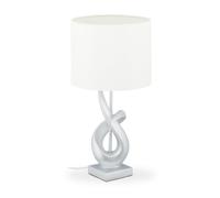 Lampada da tavolo moderna Abat-jour elegante Paralume in tessuto bianco 150 cm