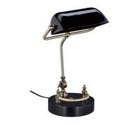 Relaxdays Lampada da tavolo vintage di colore nero