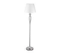 relaxdays Lampada da Terra, Design Vintage, con Interruttore, Attacco E27, Decorativa, color argento