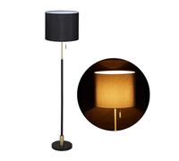 Relaxdays Lampada nera da terra per il soggiorno