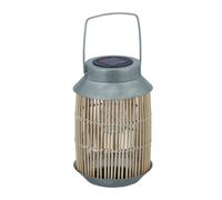 Relaxdays Lampada solare in rattan e acciaio