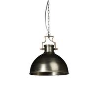 Relaxdays Lampadario a Sospensione Industrial, Lampada da Sospesa, Paralume a Campana, 145 x 40,5 x 40,5 cm, Antracite E27, 40 W