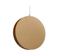 Relaxdays Lampadario a Sospensione, Moderno e Circolare, Ø 28 cm, Salotto, Cucina e Camera da Letto, Attacco E27, Oro