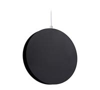 Relaxdays Lampadario a Sospensione, Moderno e Circolare, Ø 28 cm, Salotto, Cucina e Camera da Letto, Attacco E27, Nero